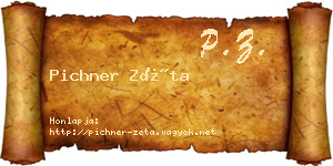 Pichner Zéta névjegykártya